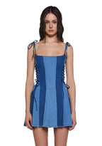 Lady’s Dilemma Mini Dress – Blue
