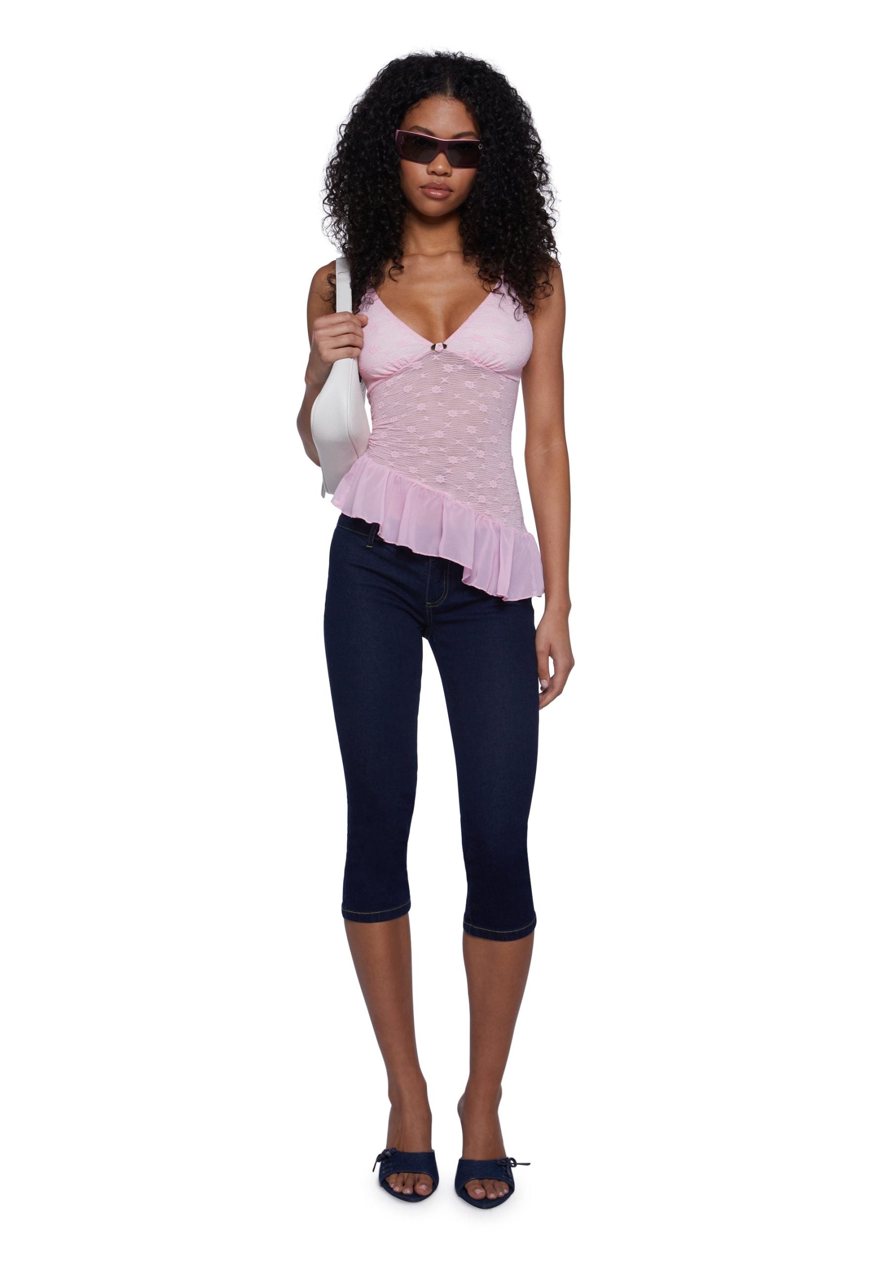 Flirty Attitude Lace Top – Pink