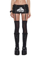 Skull Garter Mini Skirt