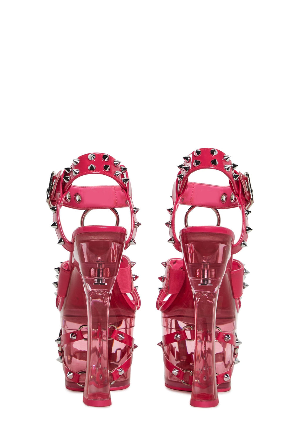 Twisted Darkness Platform Heels – Pink