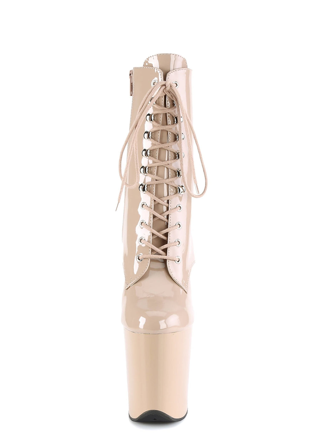 Flamingo-1020 Platform Ankle Boots-Nude