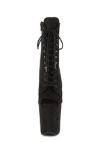 Flamingo-1021 Platform Peep Toe Ankle Boots-Black