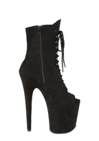 Flamingo-1021 Platform Peep Toe Ankle Boots-Black