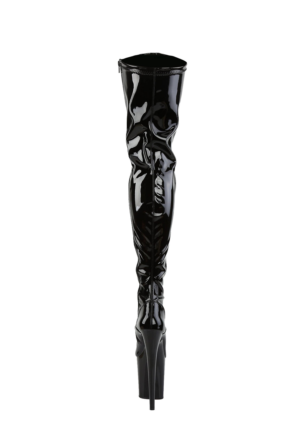 Flamingo-3000 Platform Thigh High Boots-Black