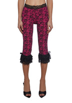 Lace Print Capri Pants