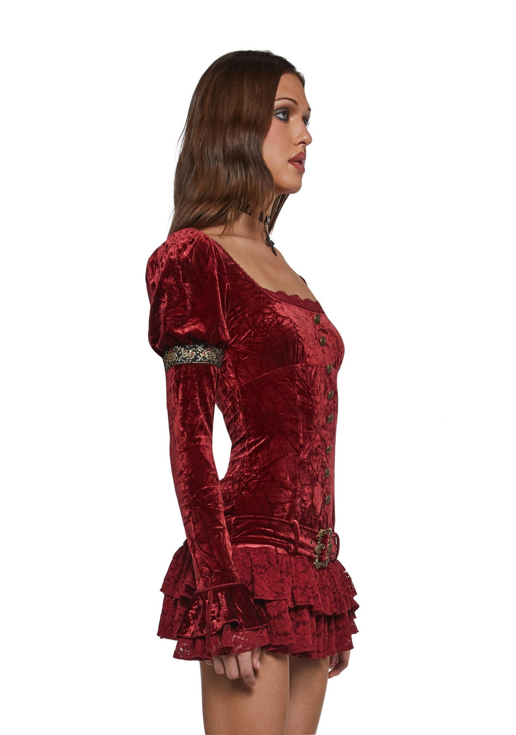 Crushed Velvet Mini Dress