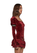 Crushed Velvet Mini Dress