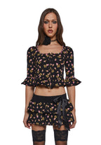 Floral Ruffled Top