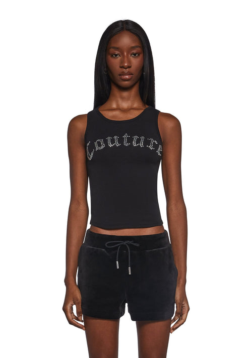 Big Bling Couture Tank Top – Black