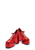 Regular Frankie Fan Fishnet Platform Heels – Red