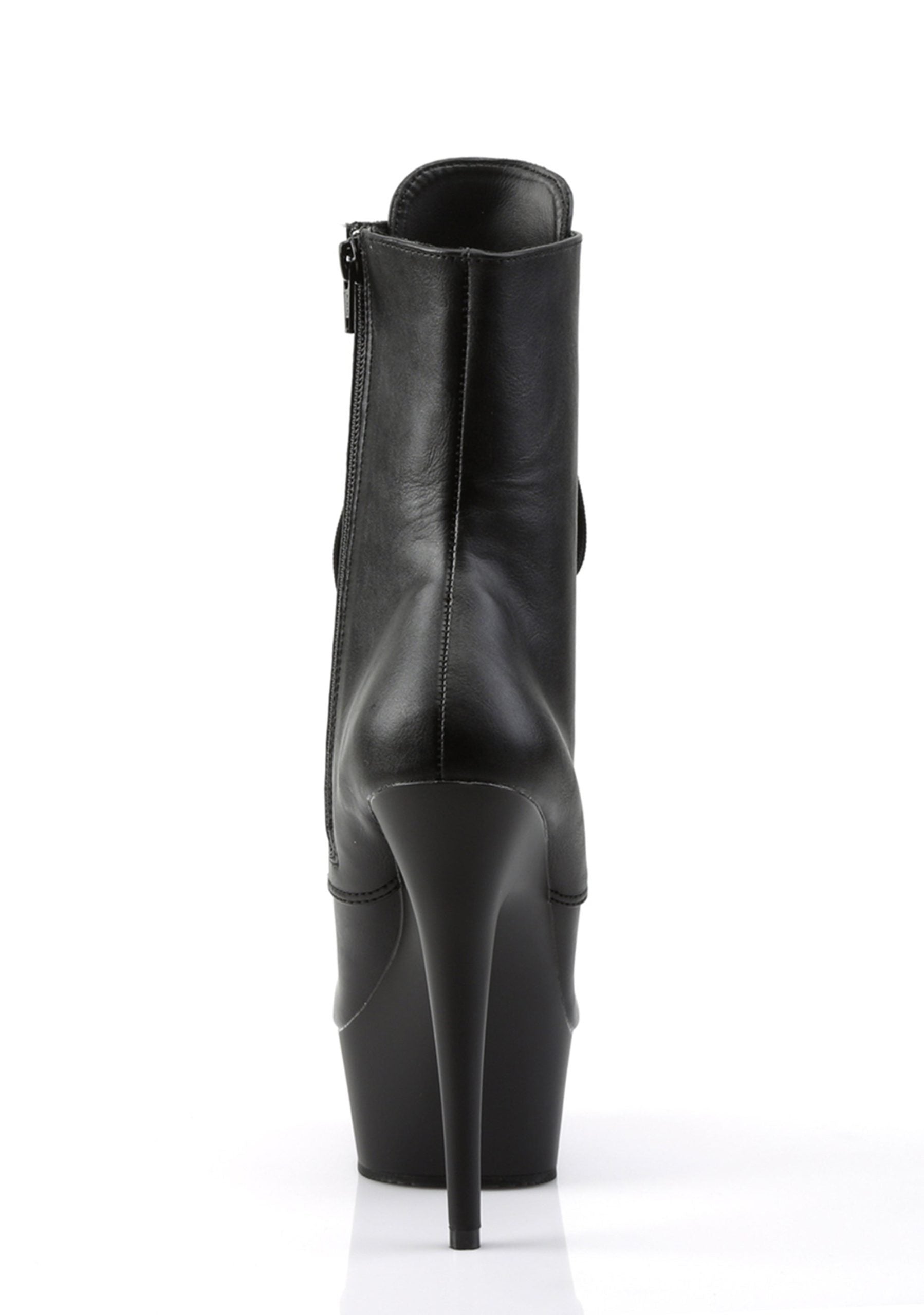 Delight-1020 Platform Ankle Boots-Black PU