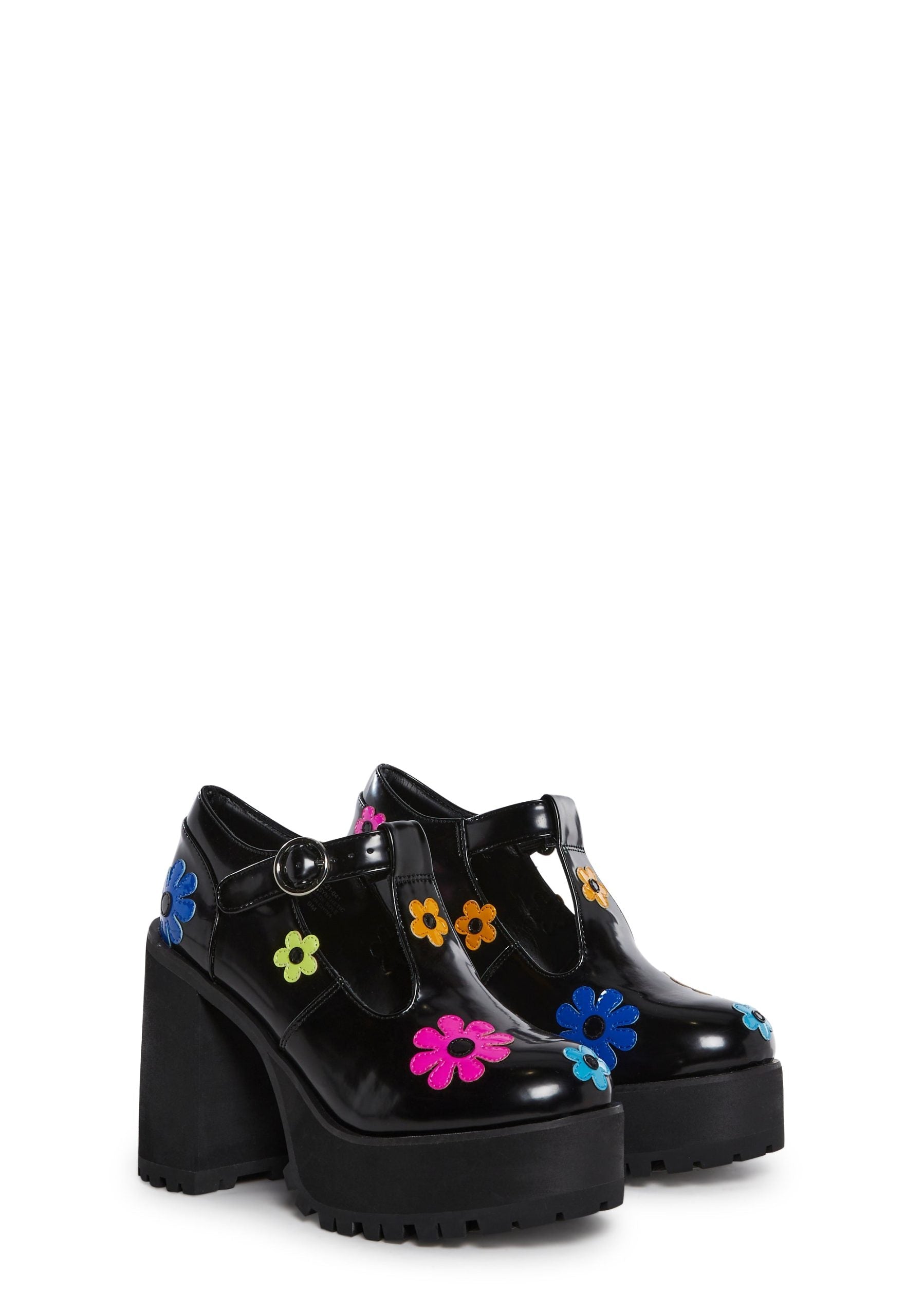 Flower Power Platform Mary Janes