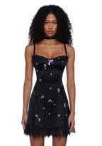 Enchanted Forest Embroidered Floral Dress