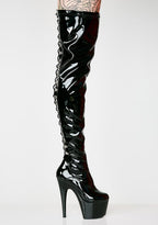 Adore-3063 Platform Thigh High Boots-Black
