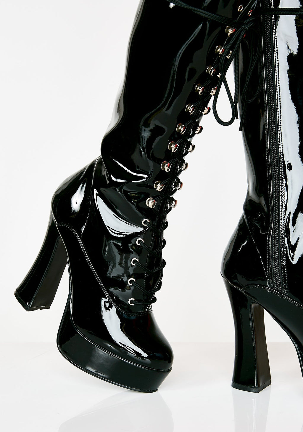 Electra-2020 Platform Knee High Boot-Black