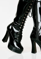Electra-2020 Platform Knee High Boot-Black
