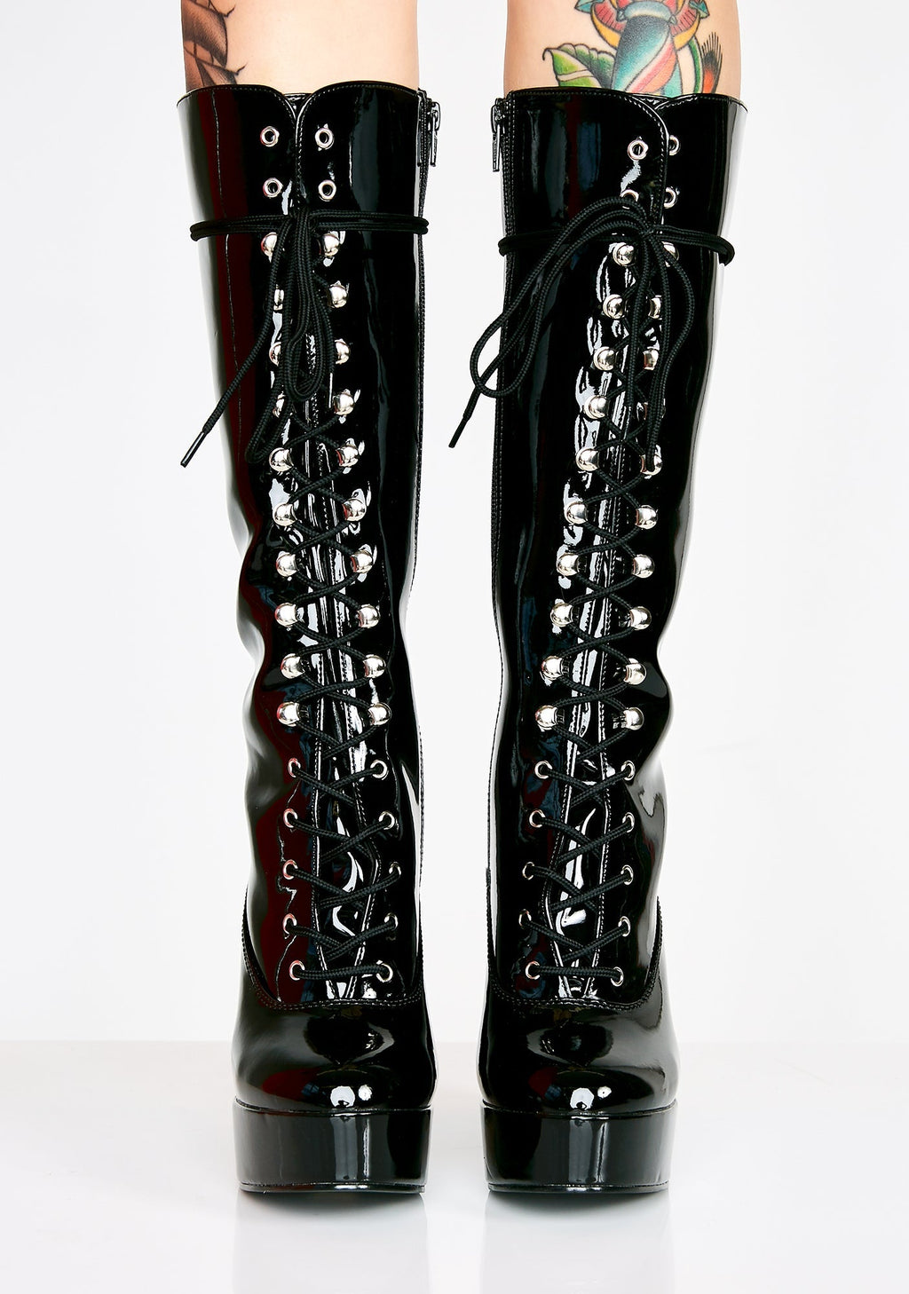 Electra-2020 Platform Knee High Boot-Black