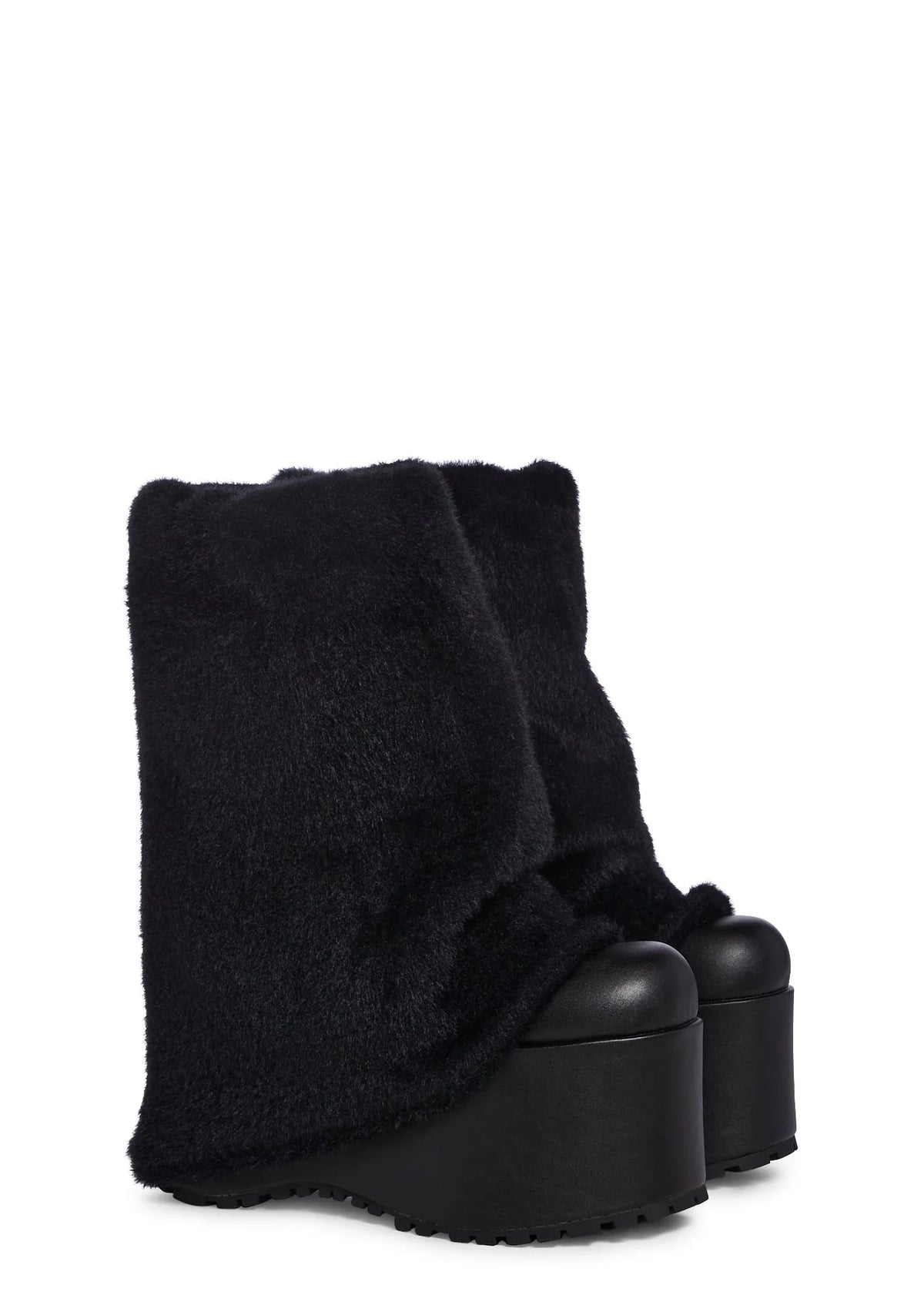 Snuggle Wonderland Platform Boots – Black