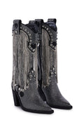 Present Perfect Cowboy Boots – Silver