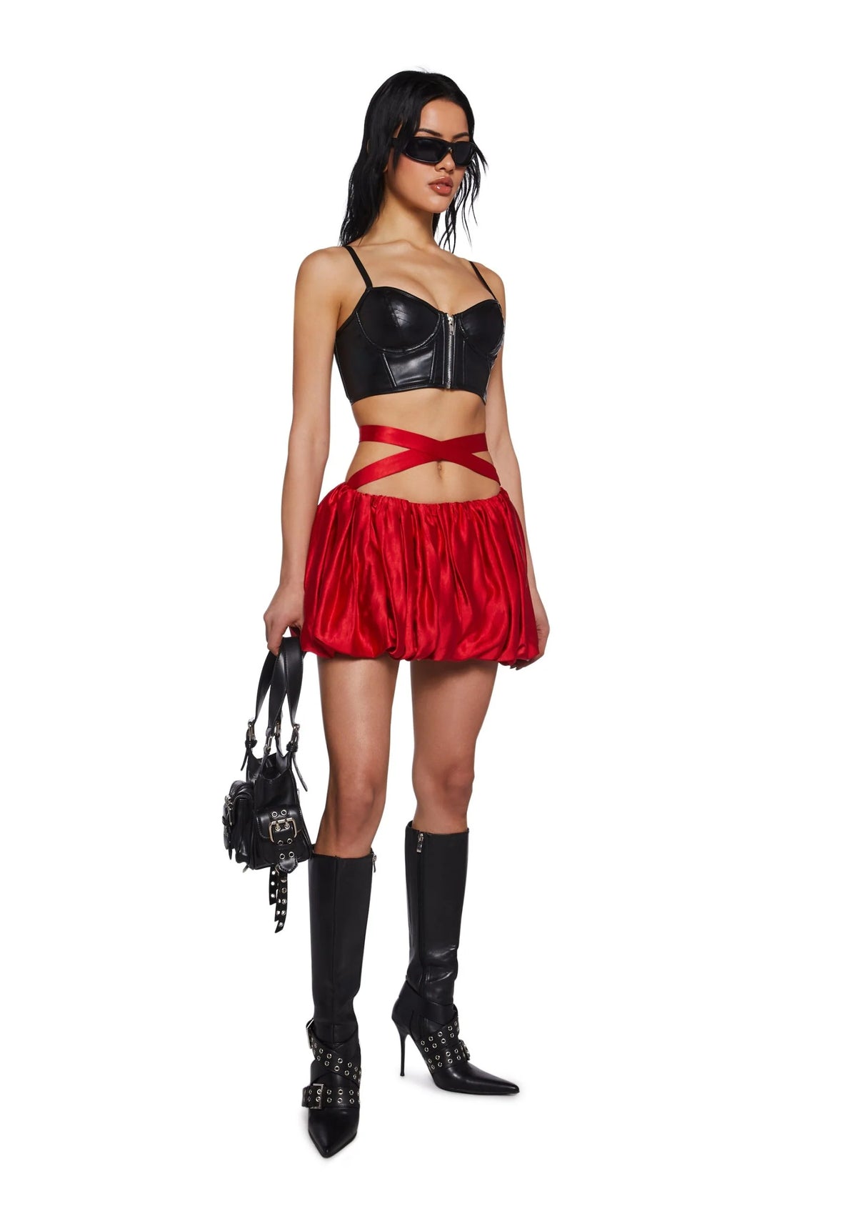 Rebellious Flirt Bubble Mini Skirt