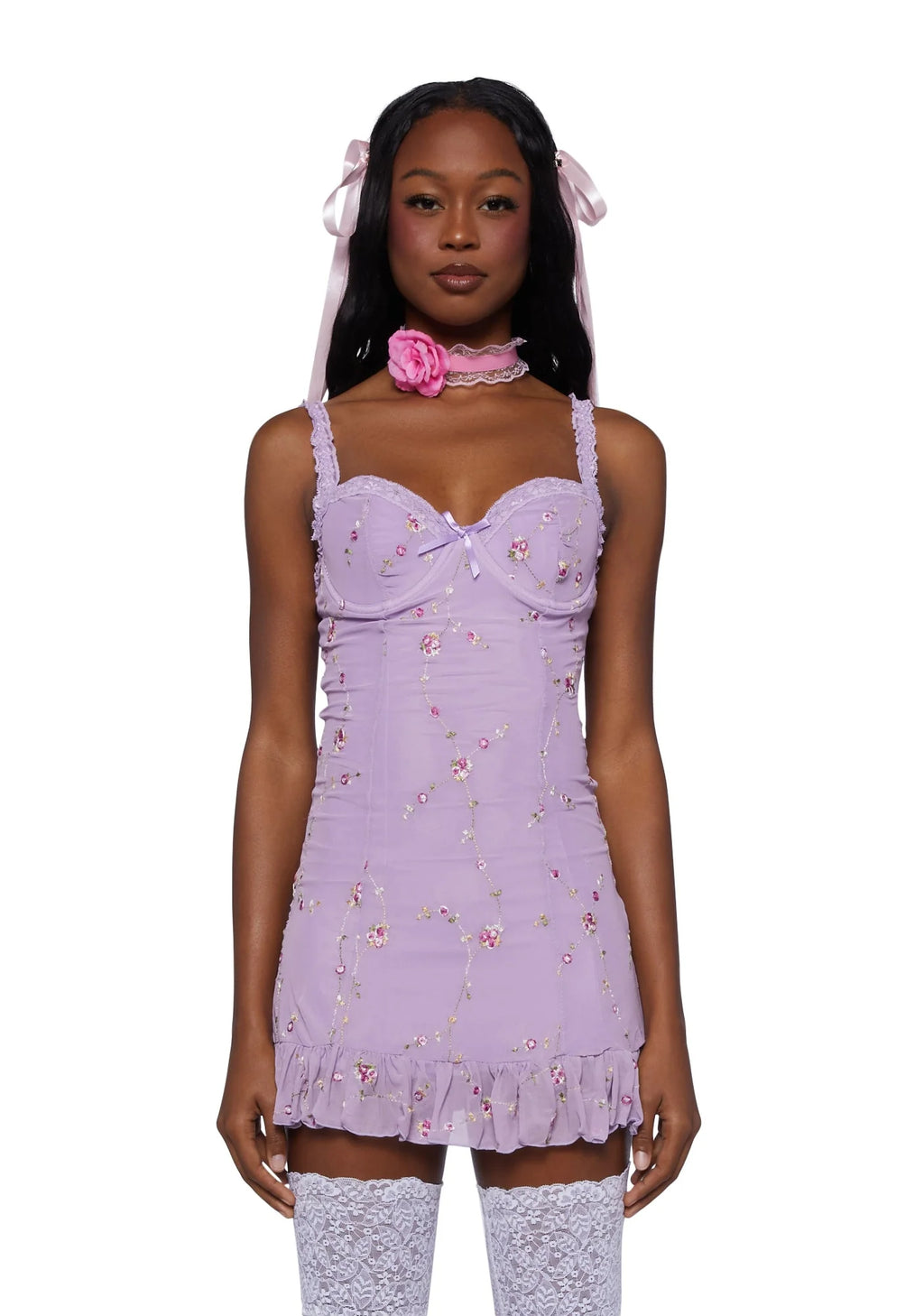 I’m Baby Mini Slip Dress – Purple