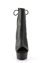 Delight-1018 Platform Ankle Boots-Black PU