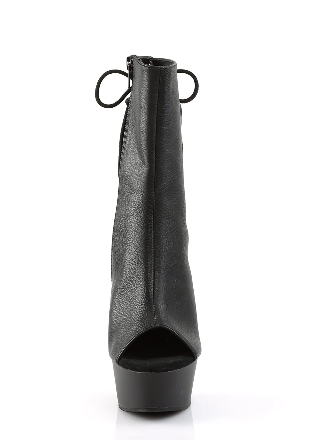 Delight-1018 Platform Ankle Boots-Black PU