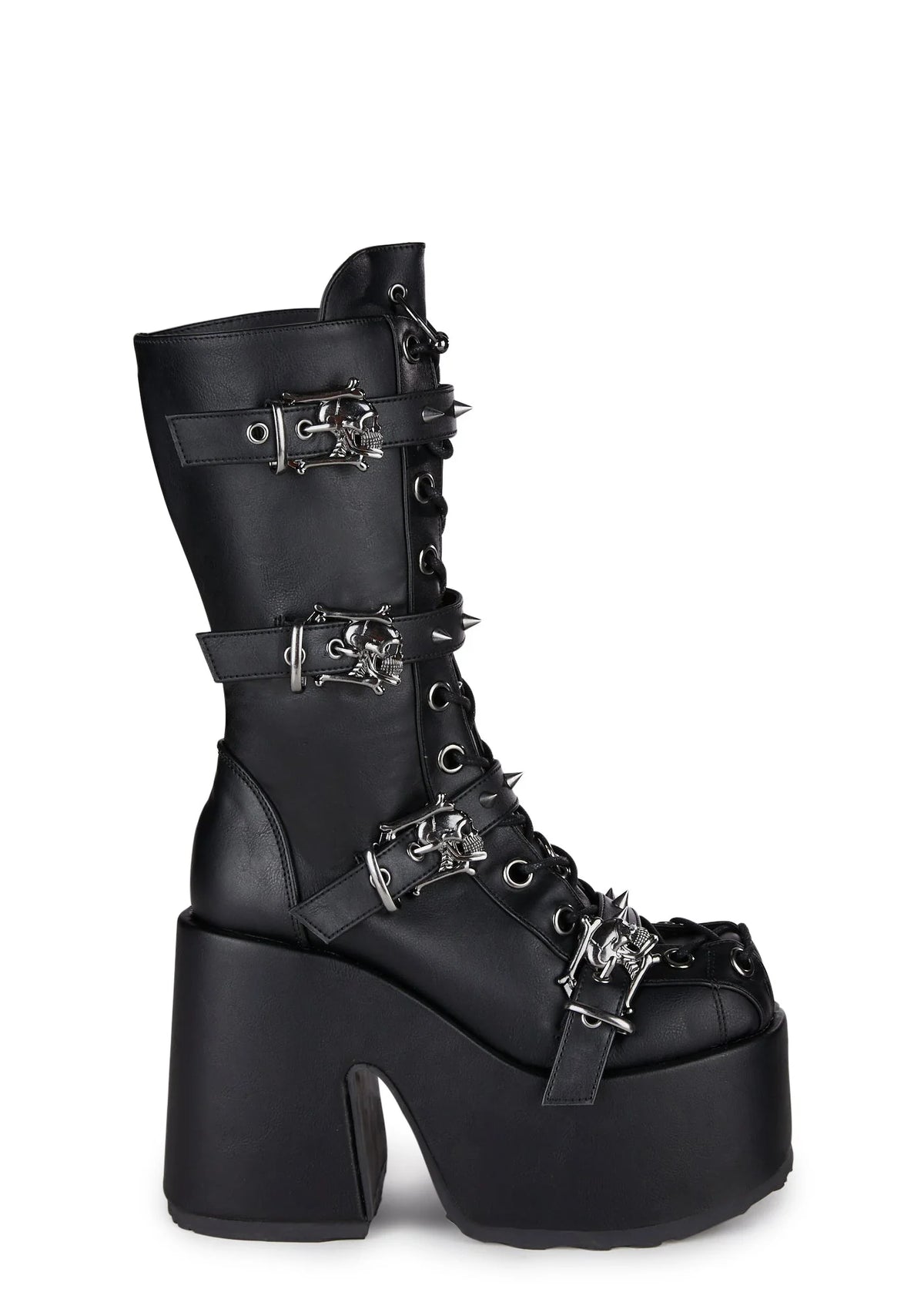 Camel-115 Platform Mid-Calf Boots