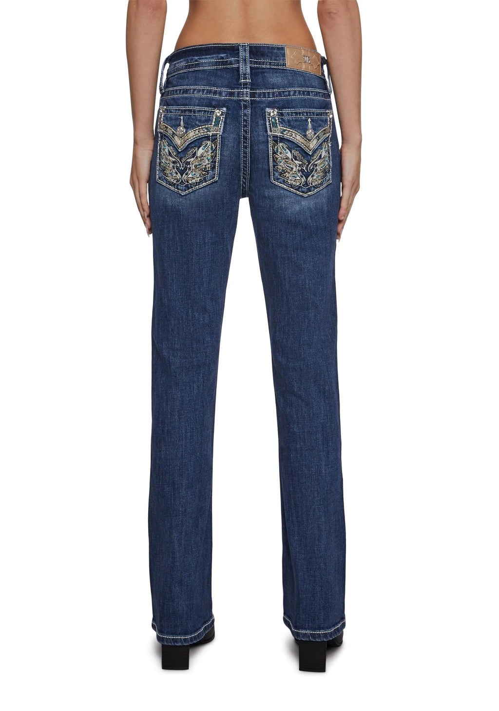 30″ Mid Rise Denim Boot Jeans