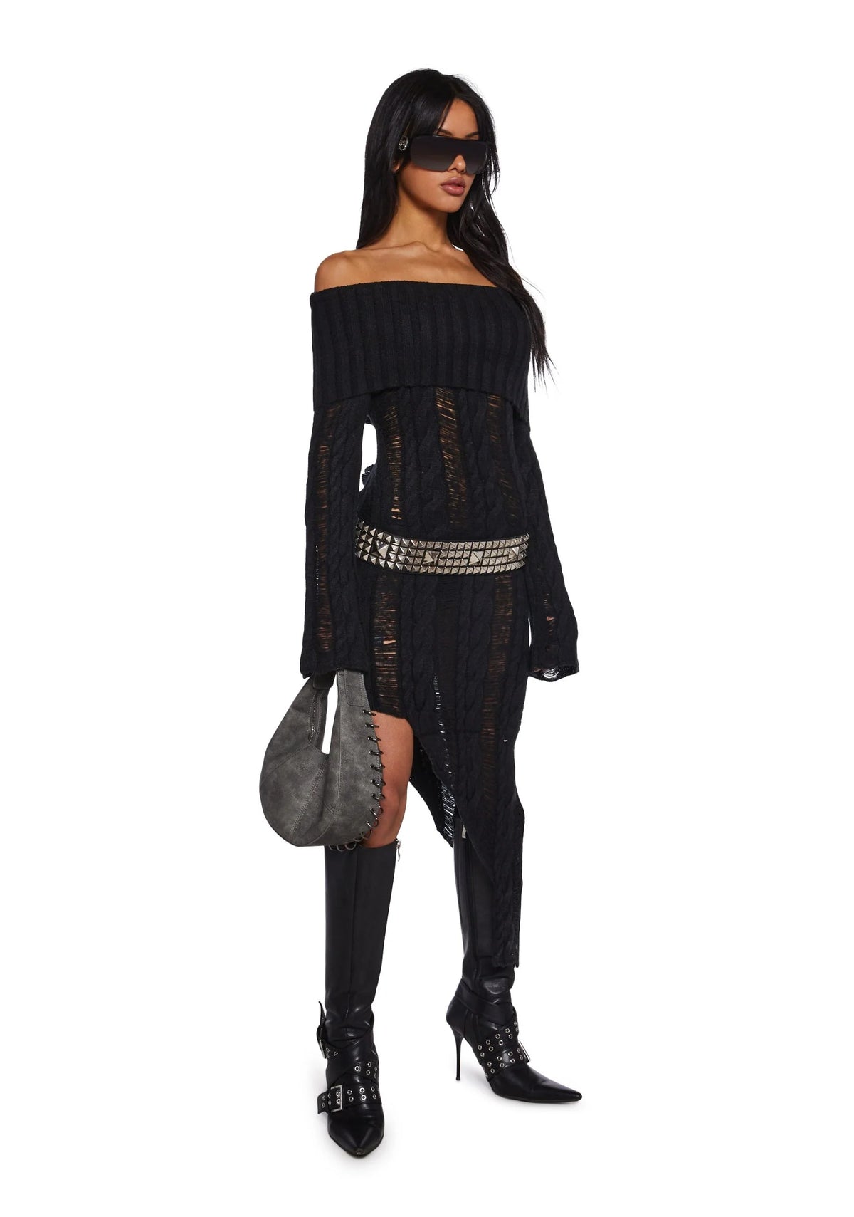 Elena Asymmetrical Midi Dress