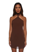 Latest Nightspot Halter Dress – Brown