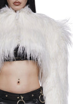 Diva Faux Fur Bolero – White