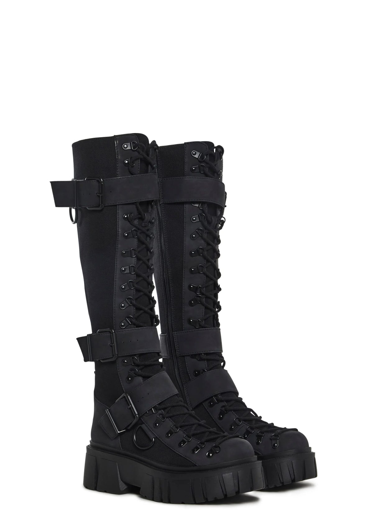 Low Traitor Knee High Boots – Black