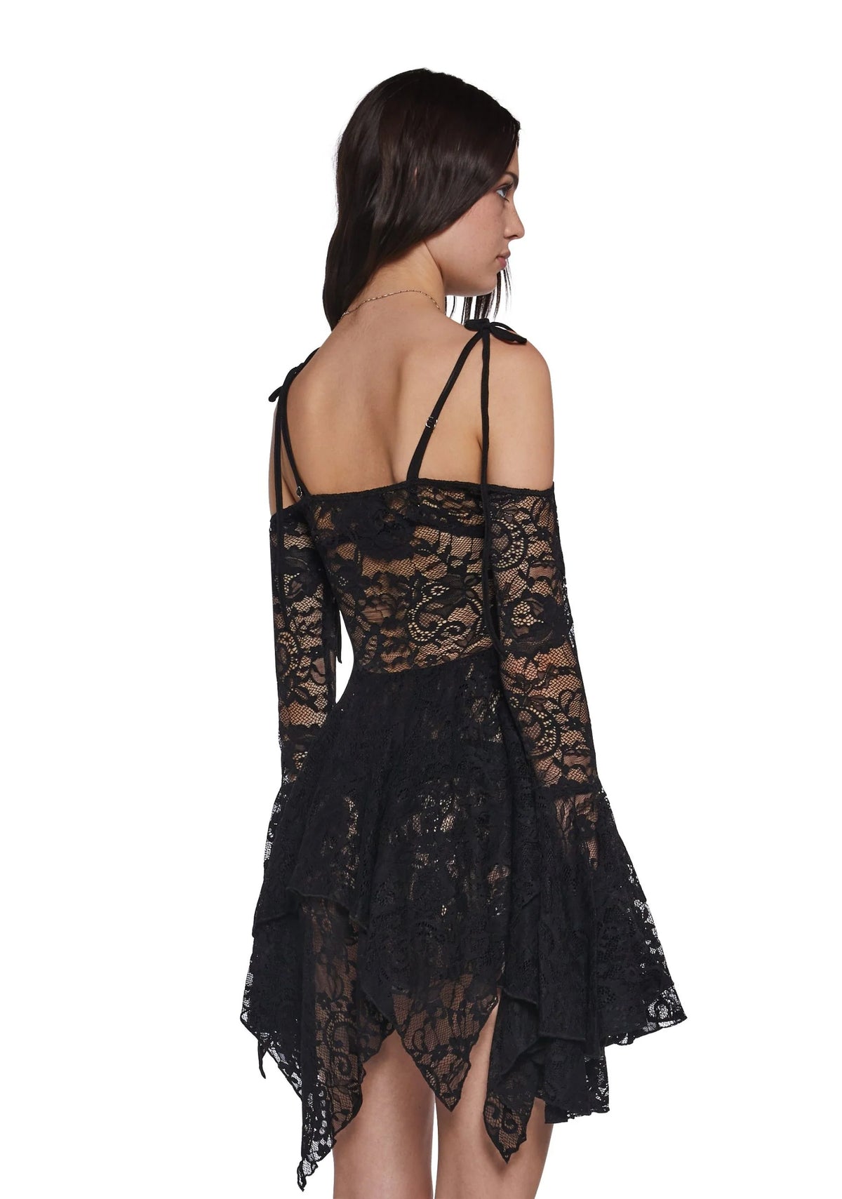 F is For Fairies Handkerchief Dress – Black Lace