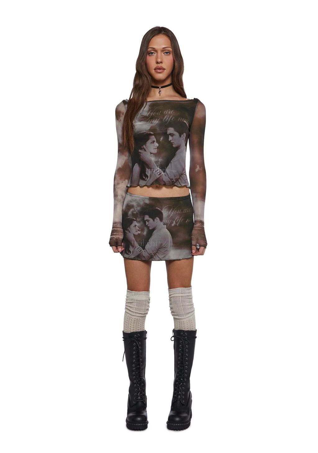 My Life Now Mesh Mini Skirt