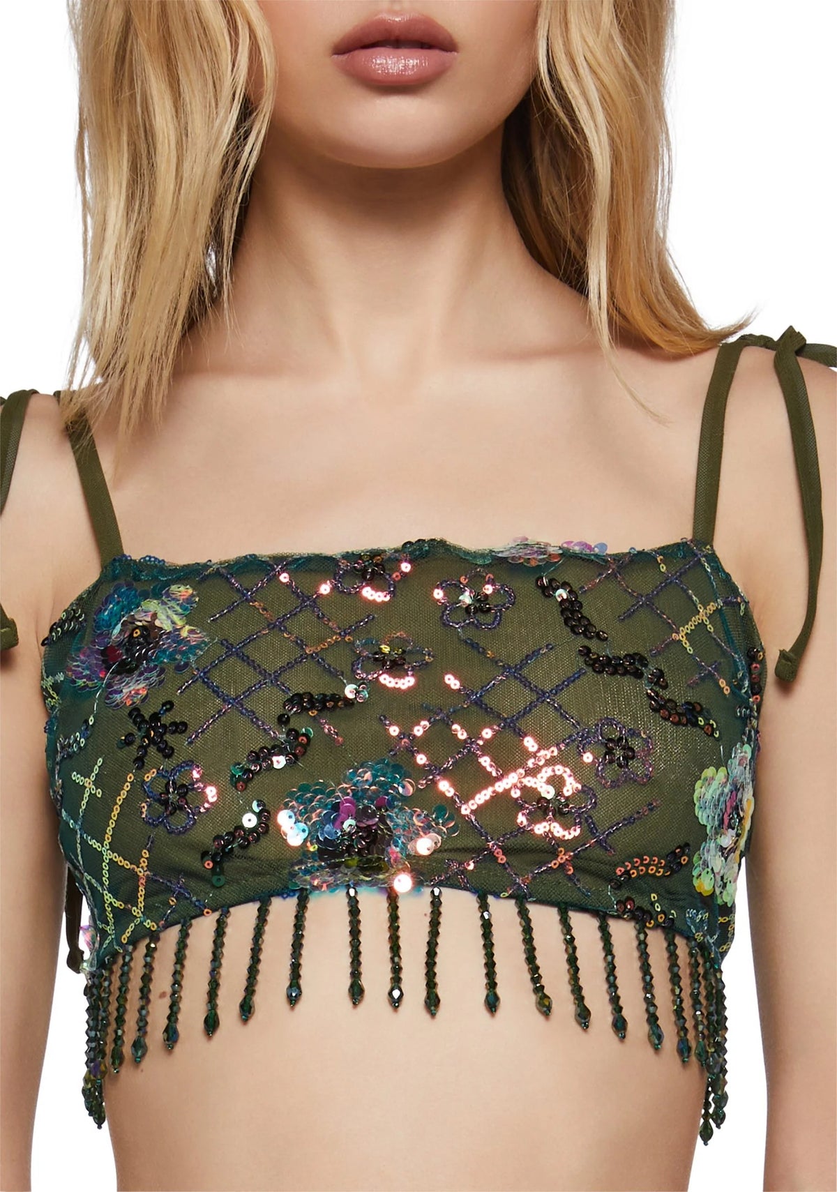 Fluorescent Eden Crop Tank
