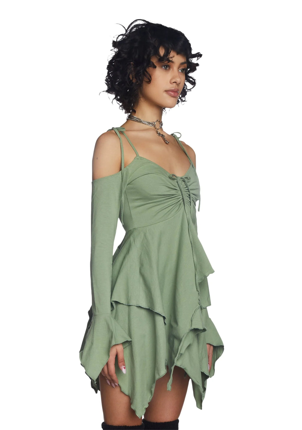 F is For Fairies Handkerchief Dress – Sage