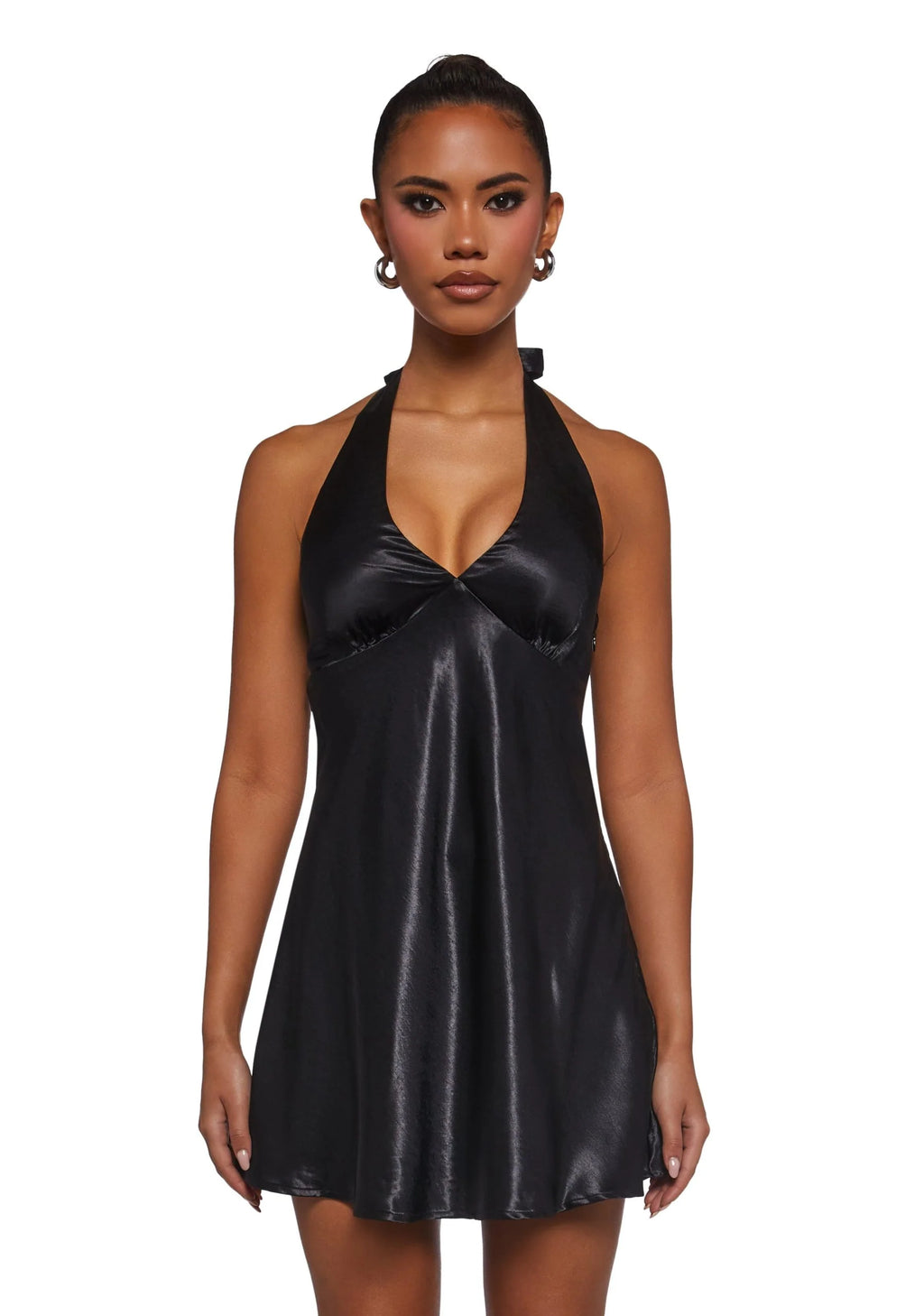 House Party Halter Dress – Black