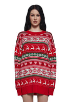 Snowy Soiree Oversized Sweater