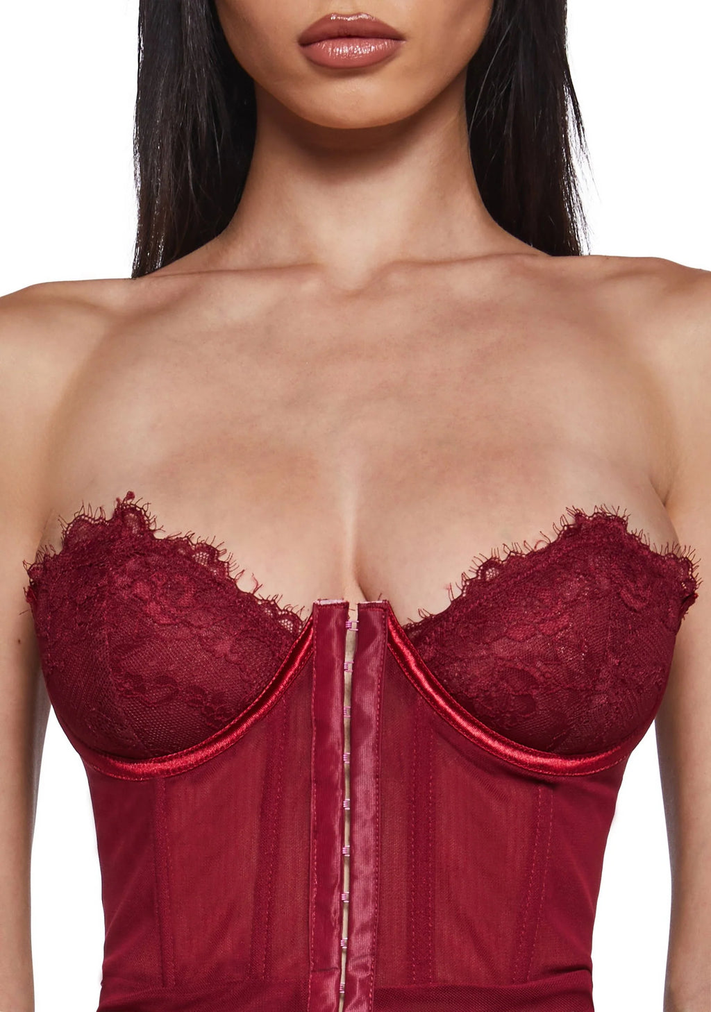 Captivating Gazes Slip Dress – Red