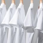 Womens Casual T Shirt White Cotton Blend Relaxed Fit Soft Lightweight Tee Top