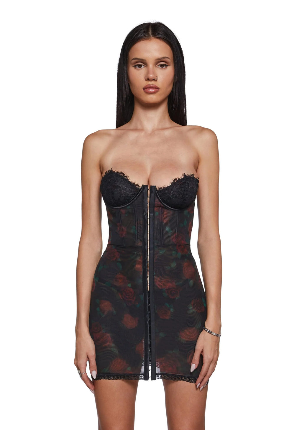 Captivating Gazes Slip Dress – Rose