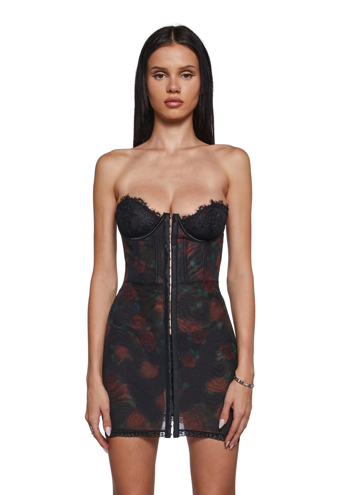 Captivating Gazes Slip Dress – Rose