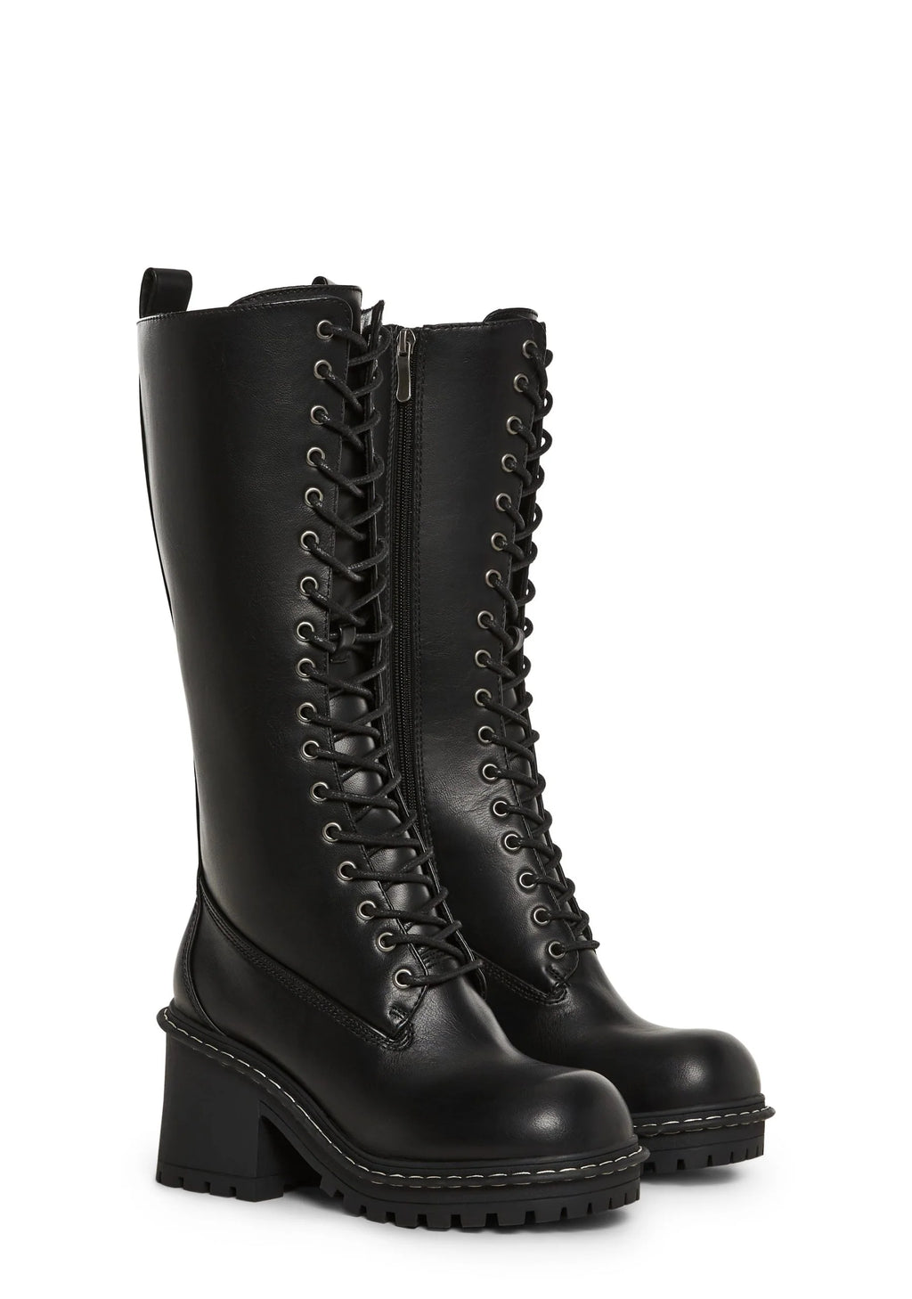 Record Shopping Knee High Boots