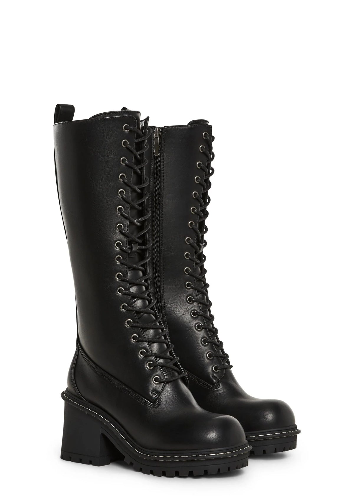 Record Shopping Knee High Boots