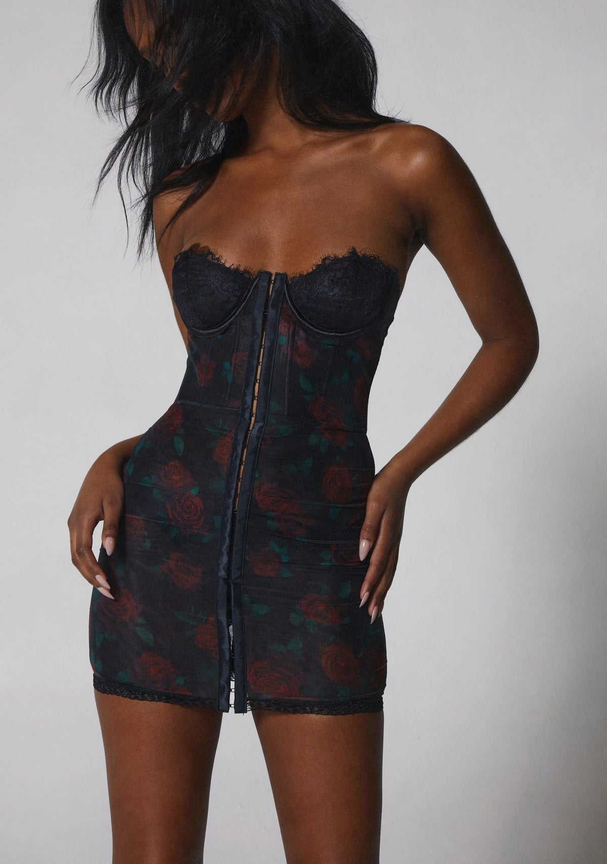 Captivating Gazes Slip Dress – Rose