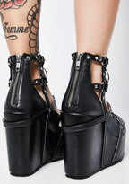 Poison-25-1 Platform Wedge Booties