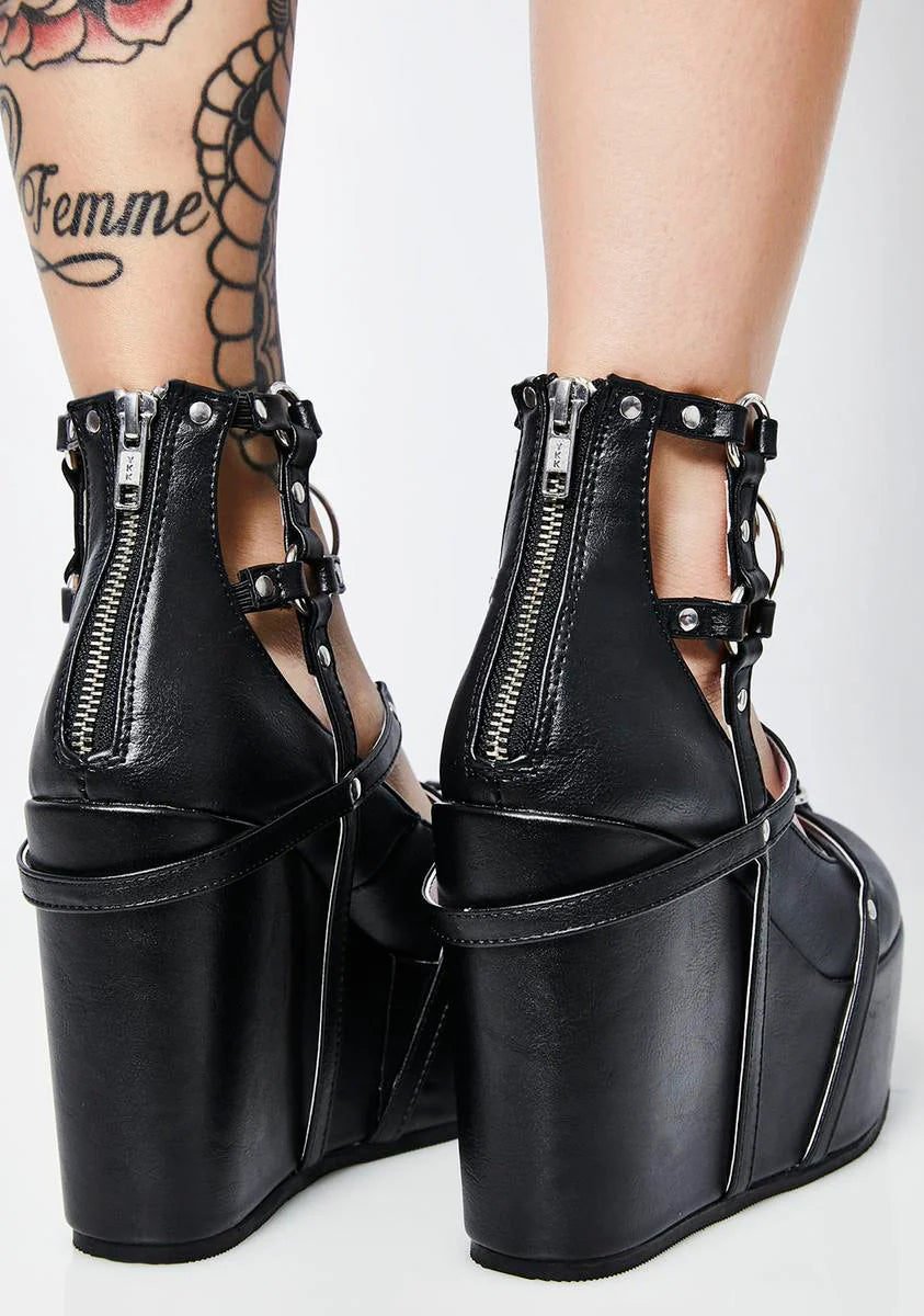 Poison-25-1 Platform Wedge Booties
