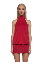 Club Moves Halter Dress – Red