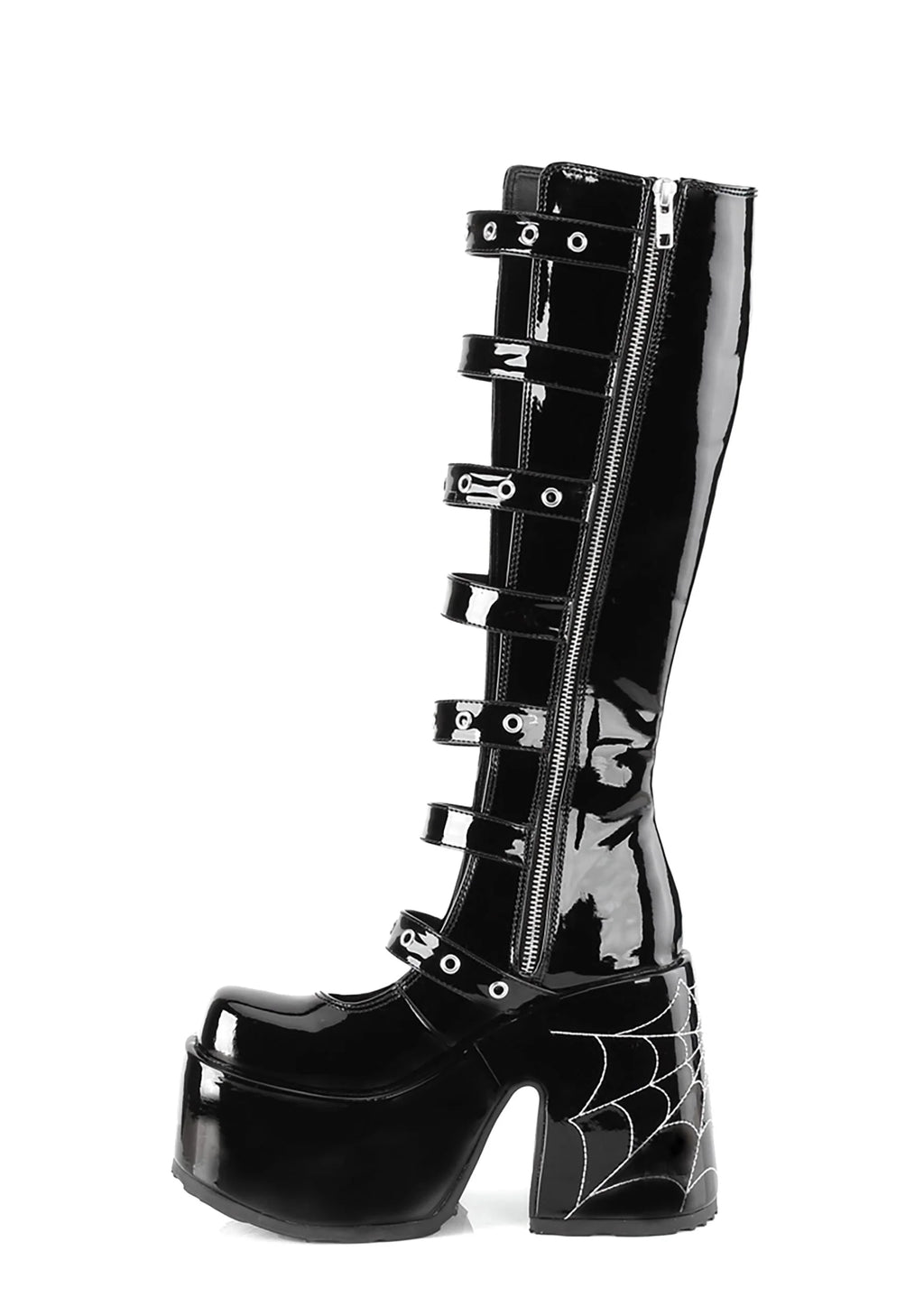 Camel-223 Platform Glow In The Dark Knee High Boots